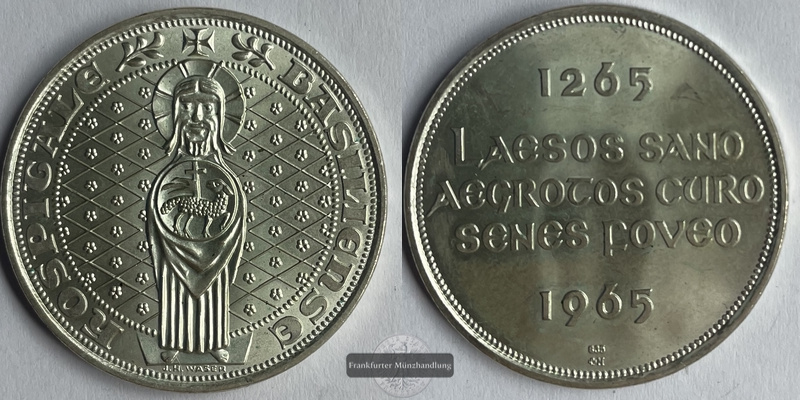  Schweiz  20 Franken 1965 700 years of the Basel hospital FM-Frankfurt Feinsilber: 13,36g N#178381   