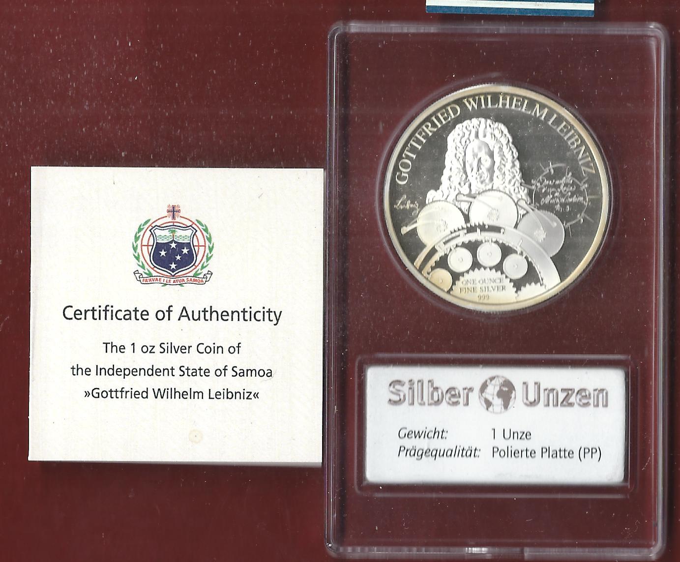  Welt Silberunzen 5 Tala Samoa 2016 Proof Münzenankauf Koblenz Frank Maurer AI625   