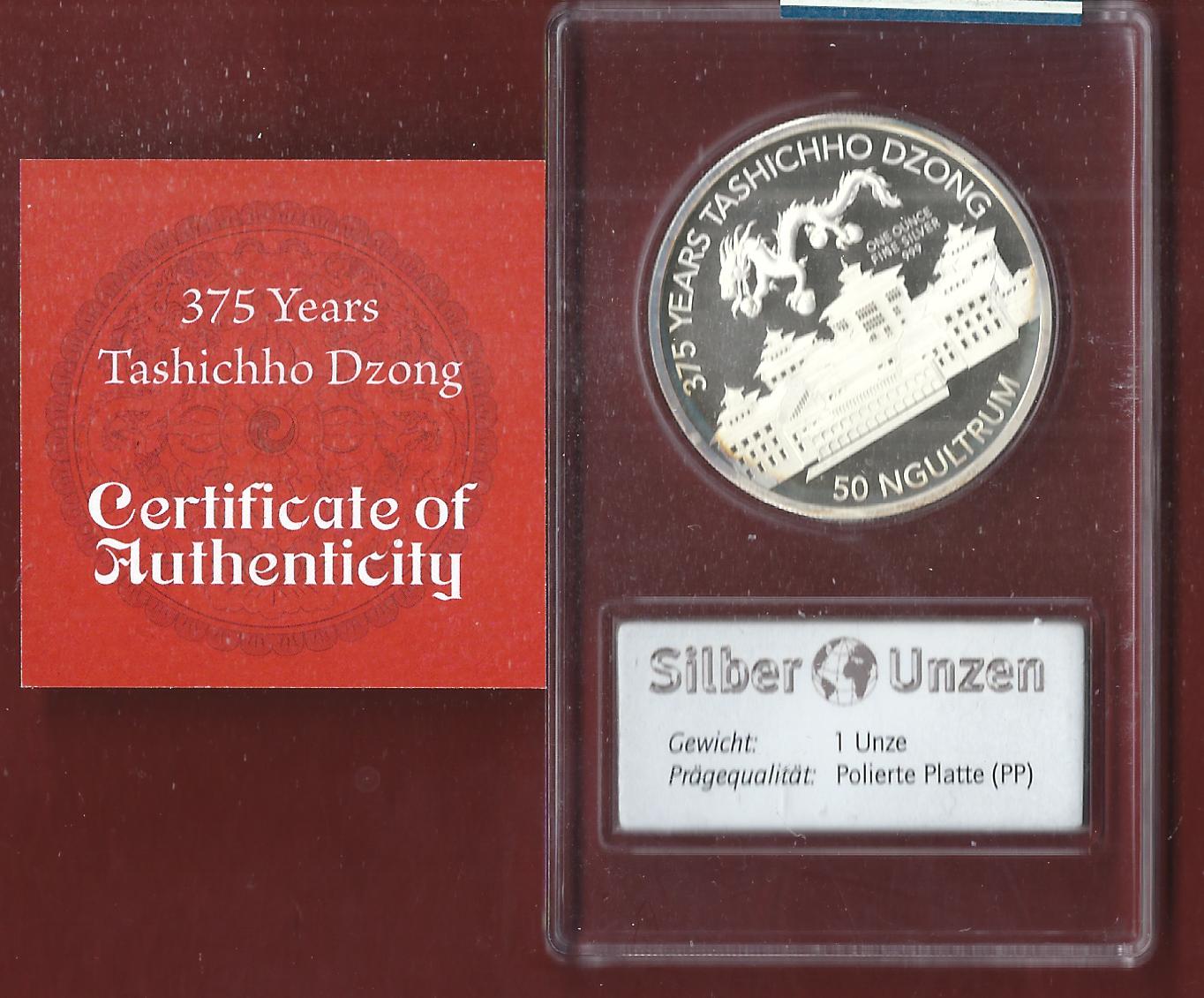  Welt Silberunzen 50 N. Bhutan 2016 Proof Münzenankauf Koblenz Frank Maurer AI627   