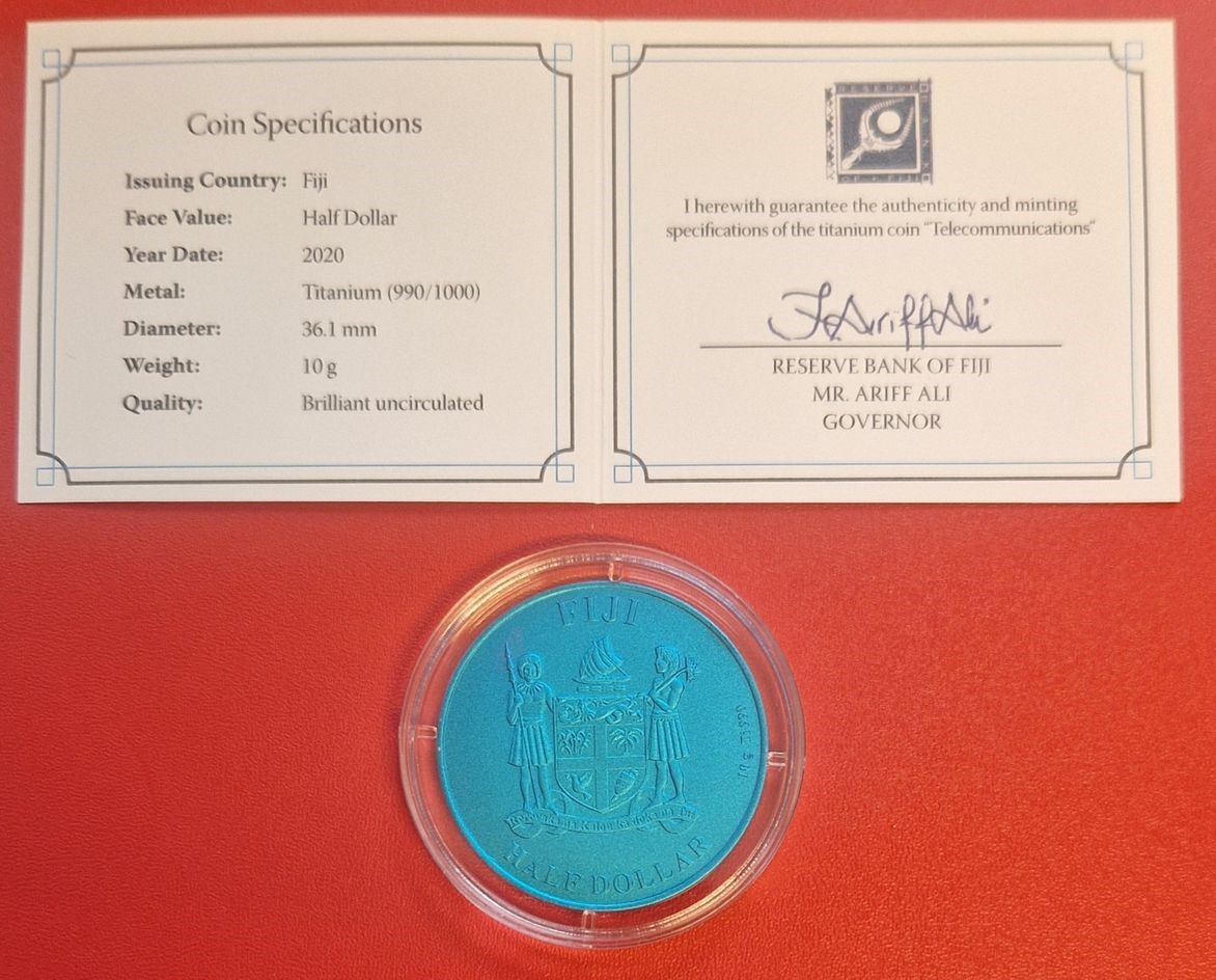  Fiji HalfDollar 2020 Titanmünze Golden Gate Goldankauf Koblenz Frank Maurer Ai202   