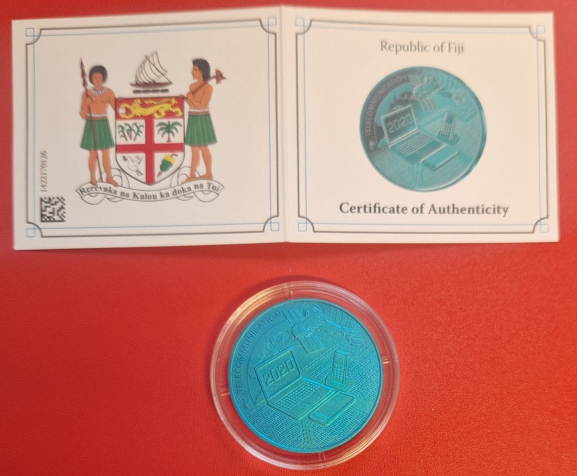  Fiji HalfDollar 2020 Titanmünze Golden Gate Goldankauf Koblenz Frank Maurer Ai202   