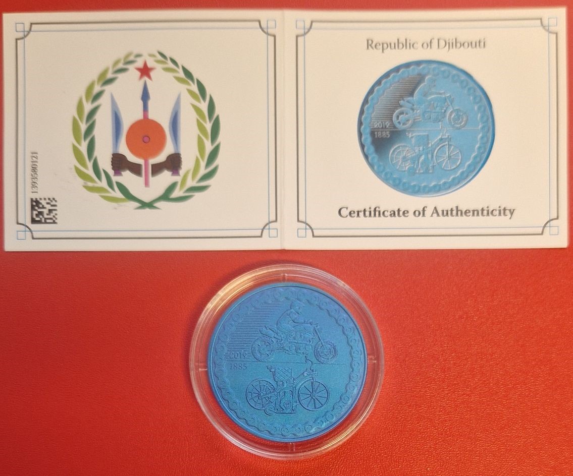  Djibouti 50 Francs 2019 Titanmünze Golden Gate Goldankauf Koblenz Frank Maurer Ai204   