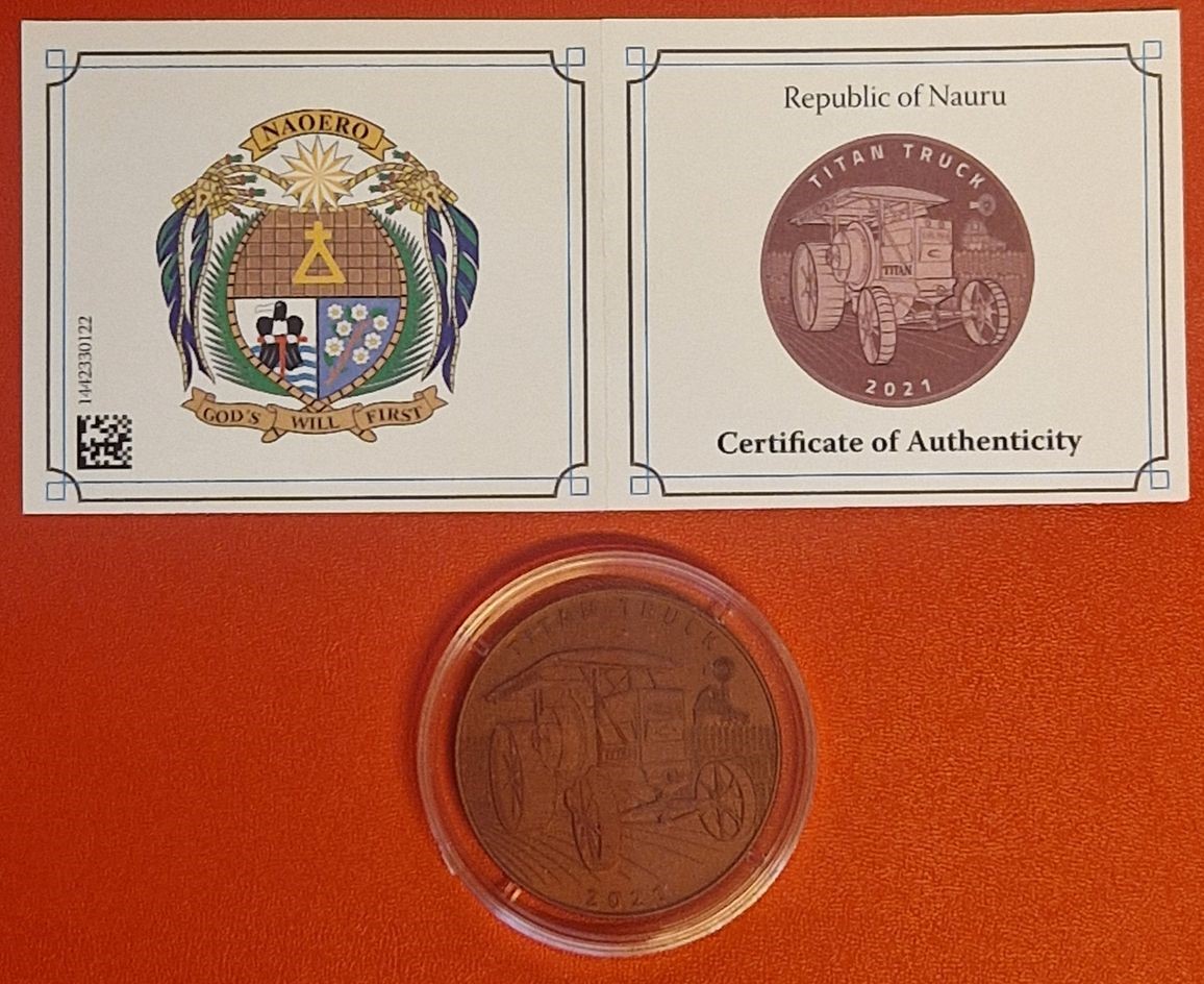  Nauru HalfDollar 2021 Titanmünze Golden Gate Goldankauf Koblenz Frank Maurer Ai205   