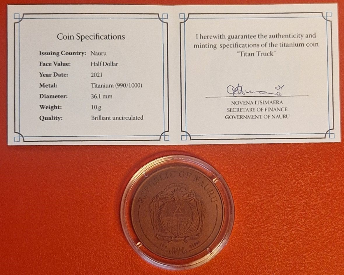  Nauru HalfDollar 2021 Titanmünze Golden Gate Goldankauf Koblenz Frank Maurer Ai205   