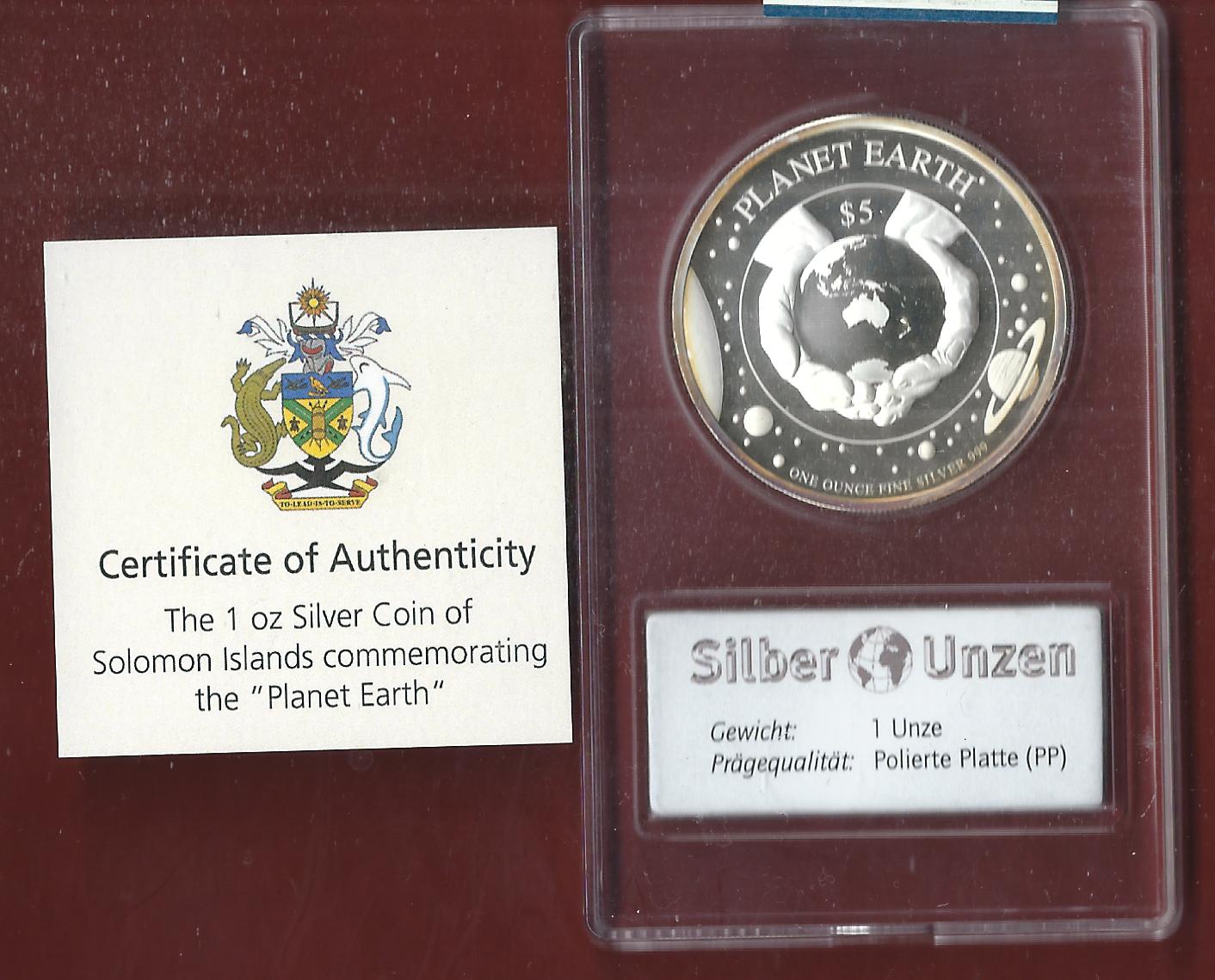  Welt Silberunzen 5 D. Salomon 2016 Proof Münzenankauf Koblenz Frank Maurer AI633   