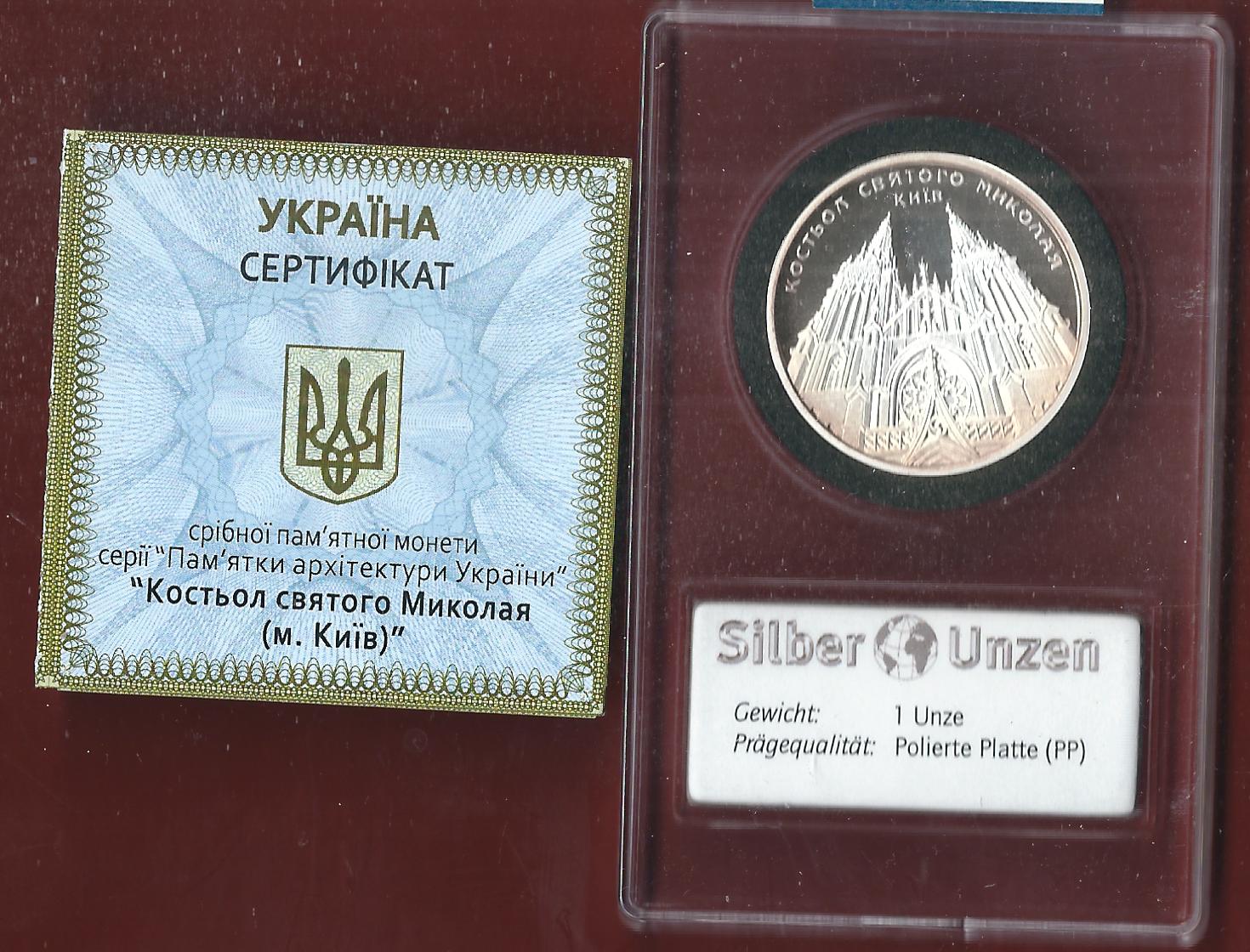  Welt Silberunzen Ukraine 2016 Proof Münzenankauf Koblenz Frank Maurer AI635   