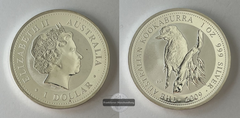  Australien 1 Dollar 2009 Kookaburra FM-Frankfurt KM#1282 Feinsilber: 31,06g   