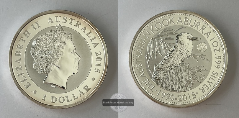  Australien 1 Dollar 2015  Kookaburra  KM#3086  FM-Frankfurt  Feinsilber: 31,06g   