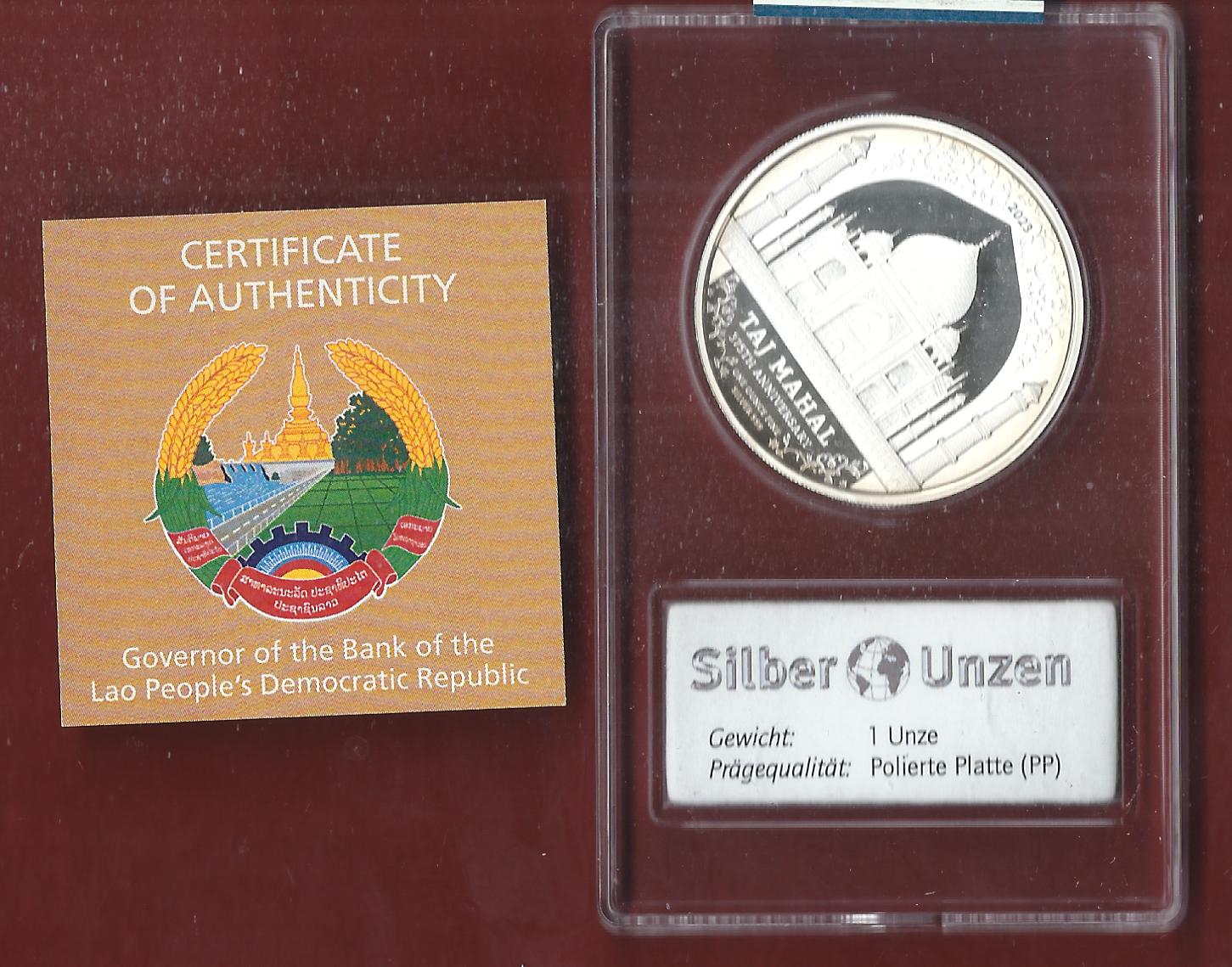  Welt Silberunzen 500 K.Laos 2023 Proof Münzenankauf Koblenz Frank Maurer AI640   