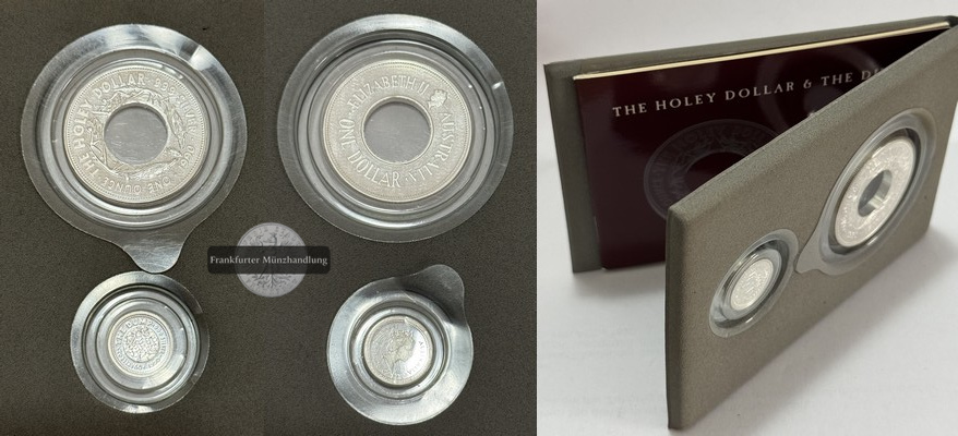  Australien - The Holey Dollar and Dump 1990  KM# 154 FM-Frankfurt  Feinsilber: ca.38g   