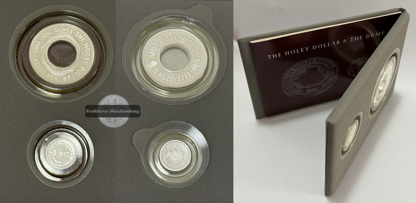 Australien - The Holey Dollar and Dump 1989  KM# 131 FM-Frankfurt  Feinsilber: ca.38g   