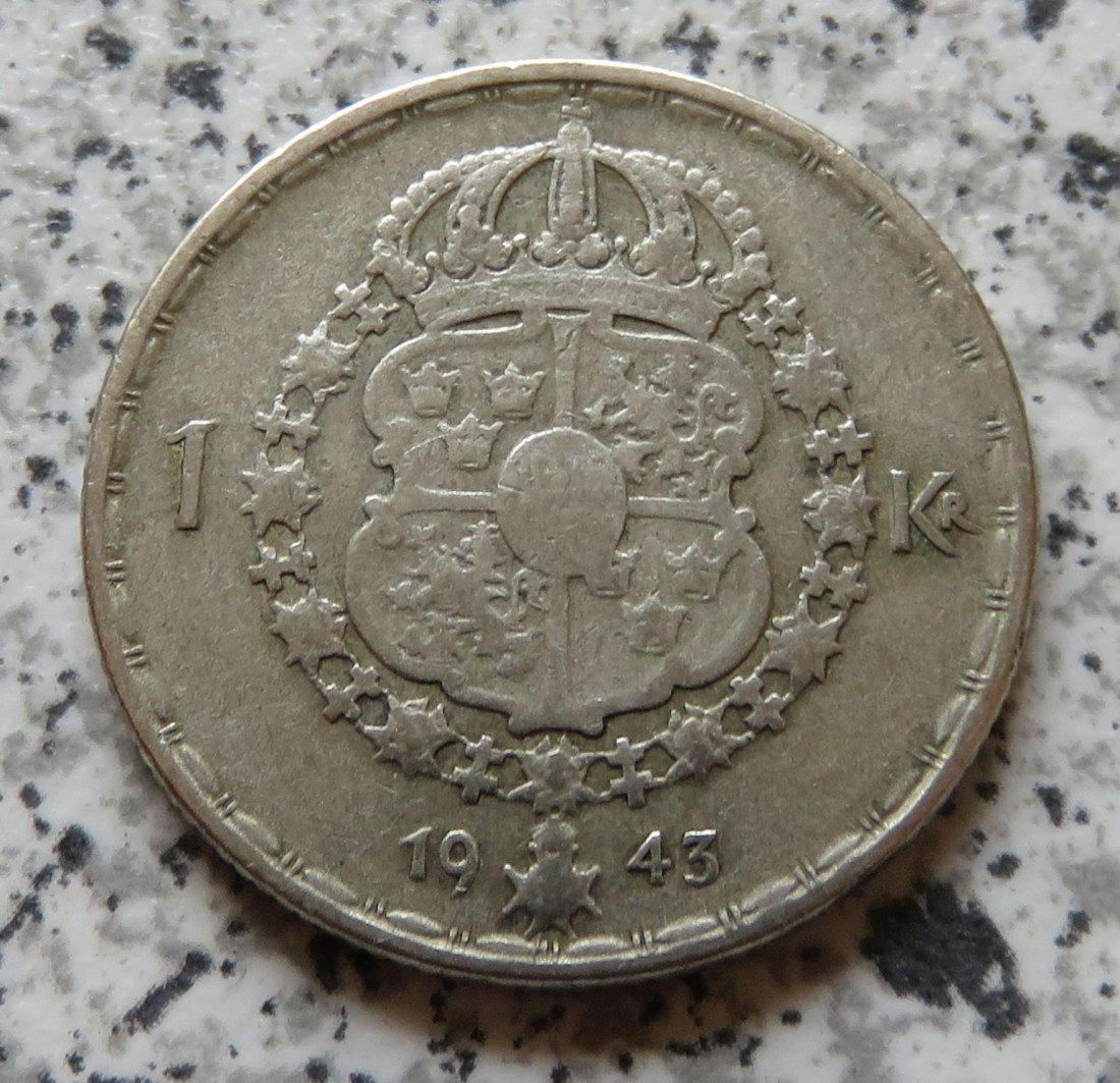  Schweden 1 Krona 1943   