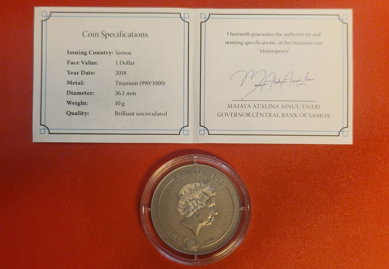  Solomon Island 1 Dollar 2021 Titanmünze Golden Gate Goldankauf Koblenz Frank Maurer Ai207   
