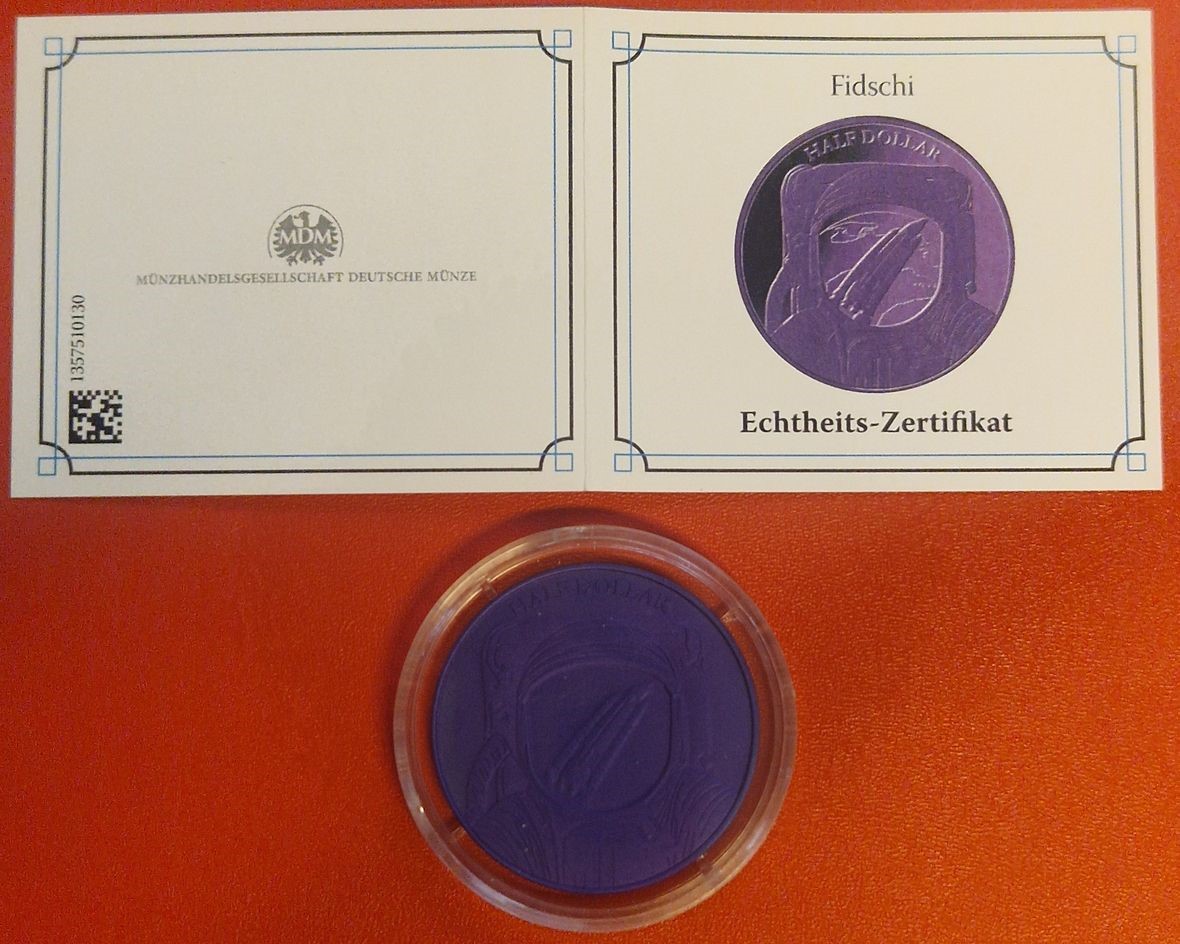  Fidschi Half Dollar 2018 Titanmünze Golden Gate Goldankauf Koblenz Frank Maurer Ai210   