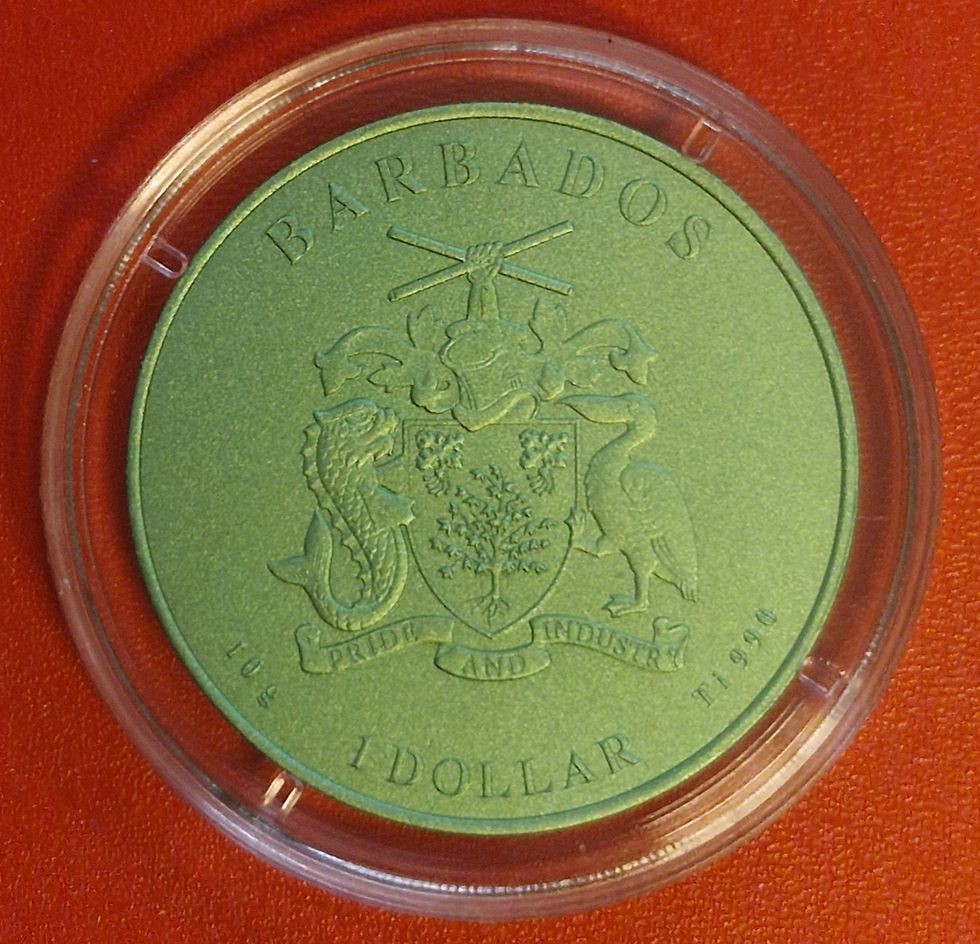  Barbados 1 Dollar 2023 Titanmünze Golden Gate Goldankauf Koblenz Frank Maurer Ai213   