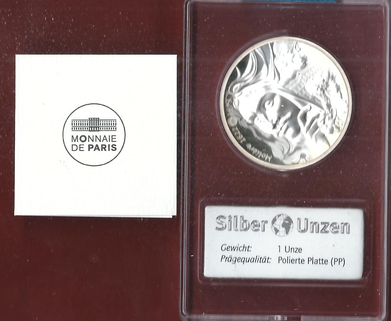  Welt Silberunzen 20 Euro Frankreich 2023 Proof Münzenankauf Koblenz Frank Maurer AI642   