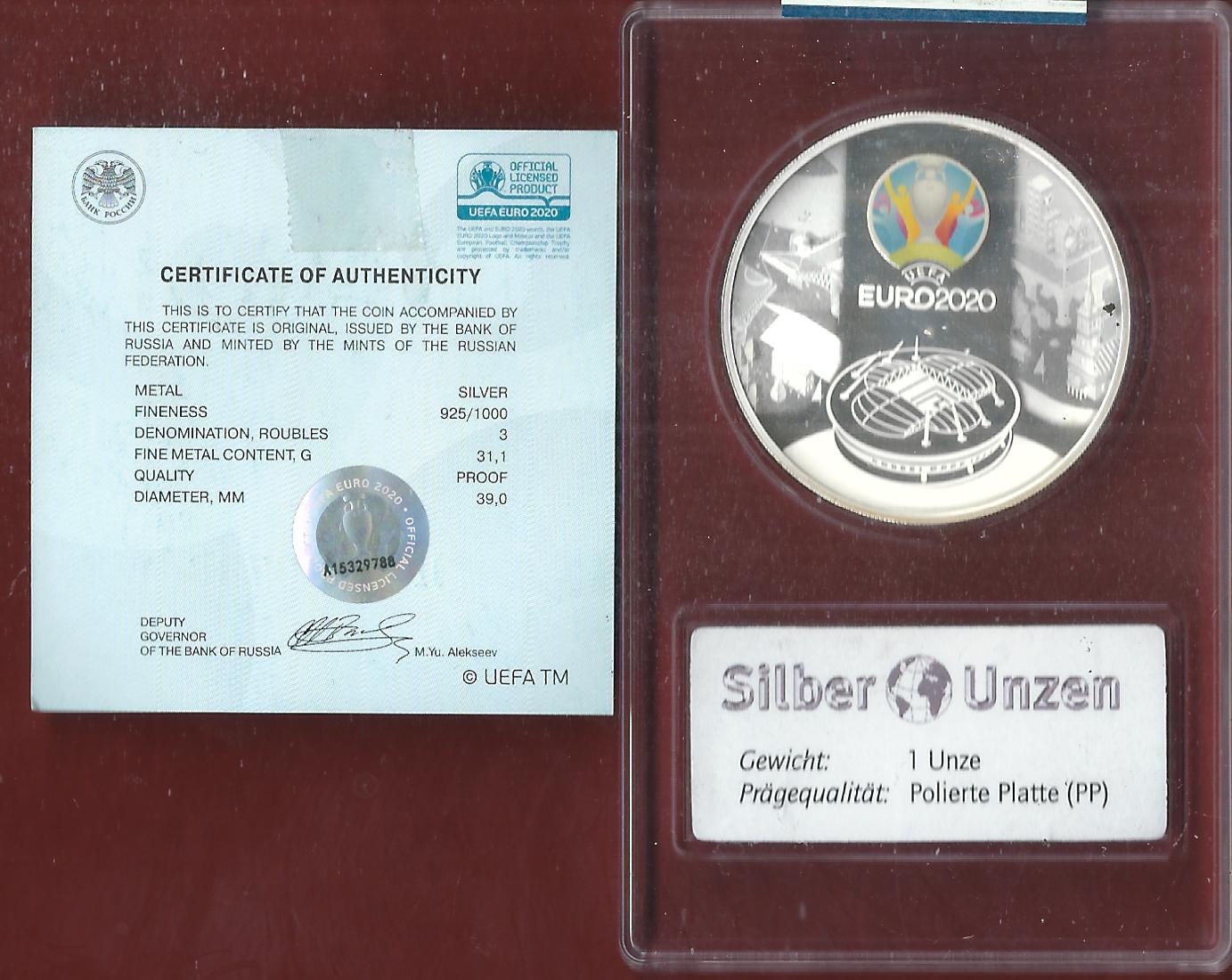  Welt Silberunzen 3 Rubel 2023 Proof Münzenankauf Koblenz Frank Maurer AI645   