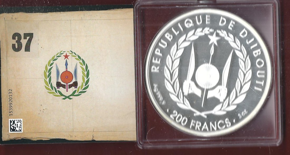  Welt Silberunzen 3 UNZEN 200 F.Djib. 750 Stück 2023 Proof Münzenankauf Koblenz Frank Maurer AI647   