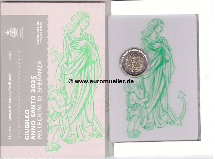 San Marino ...2 Euro Gedenkmünze...2025...Heiliges Jahr...bu.   