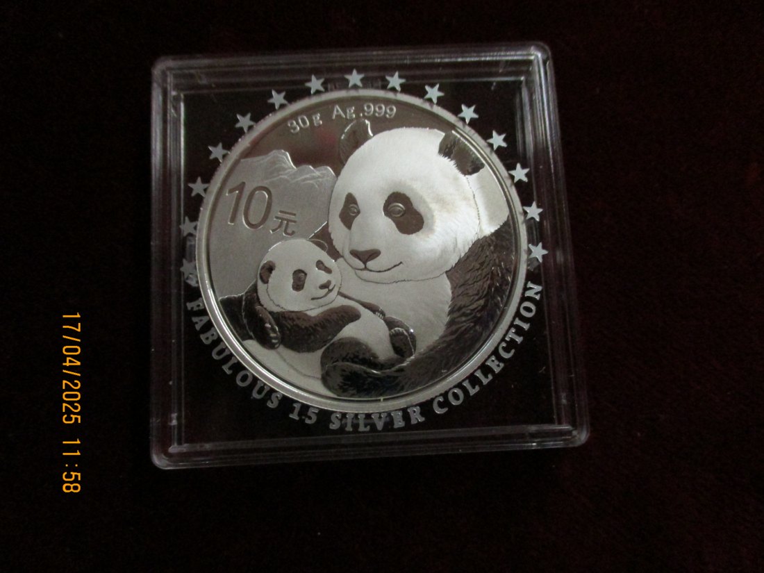  10 Yuan China Panda 2019 999er Silber Gewicht: 30 Gramm - 1101087 /B10   
