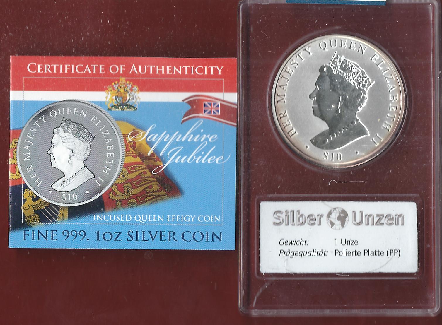  Welt Silberunzen 10 D.B.Virgin Isl. 2017 Proof Münzenankauf Koblenz Frank Maurer AI651   