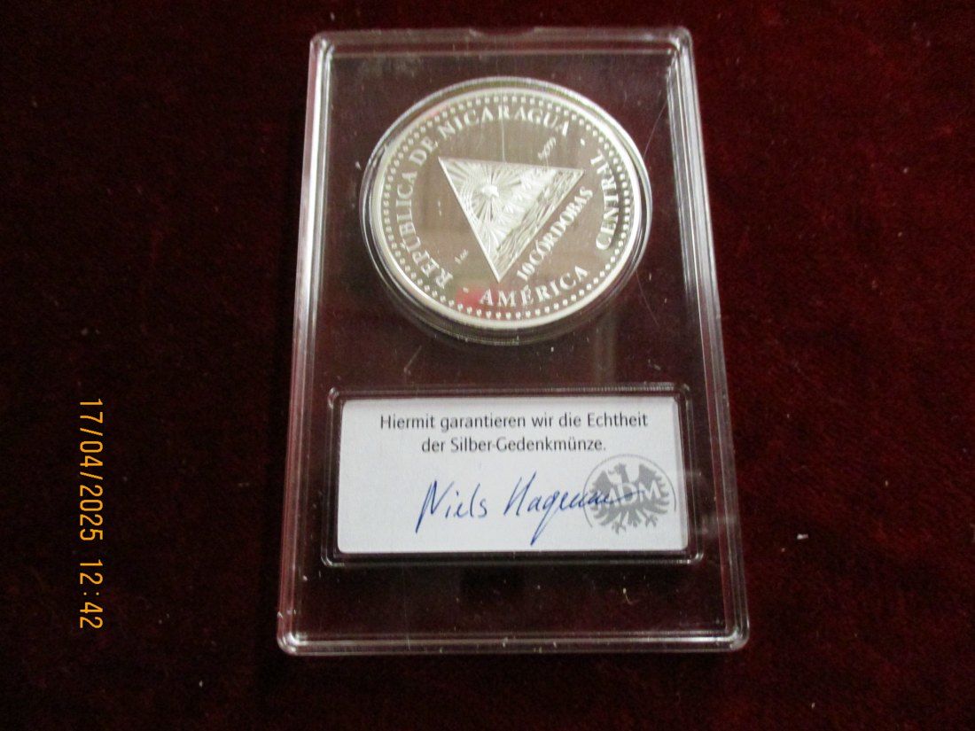  Nicaragua 2019 - 999er Silber - Gewicht: 31,1 Gramm /1101087 - C1   