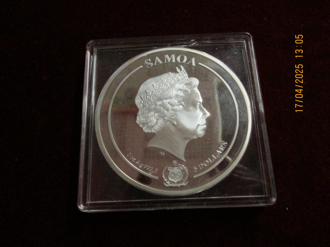  5 Dollars Samoa 2019 - 999,9er Silber - Gewicht: 3 Unzen /1101087 - C1   