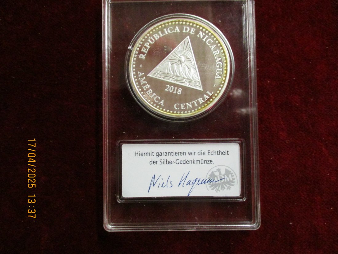  Nicaragua 2018 - 999er Silber - Gewicht: 31,1 Gramm /1101087 - C2   