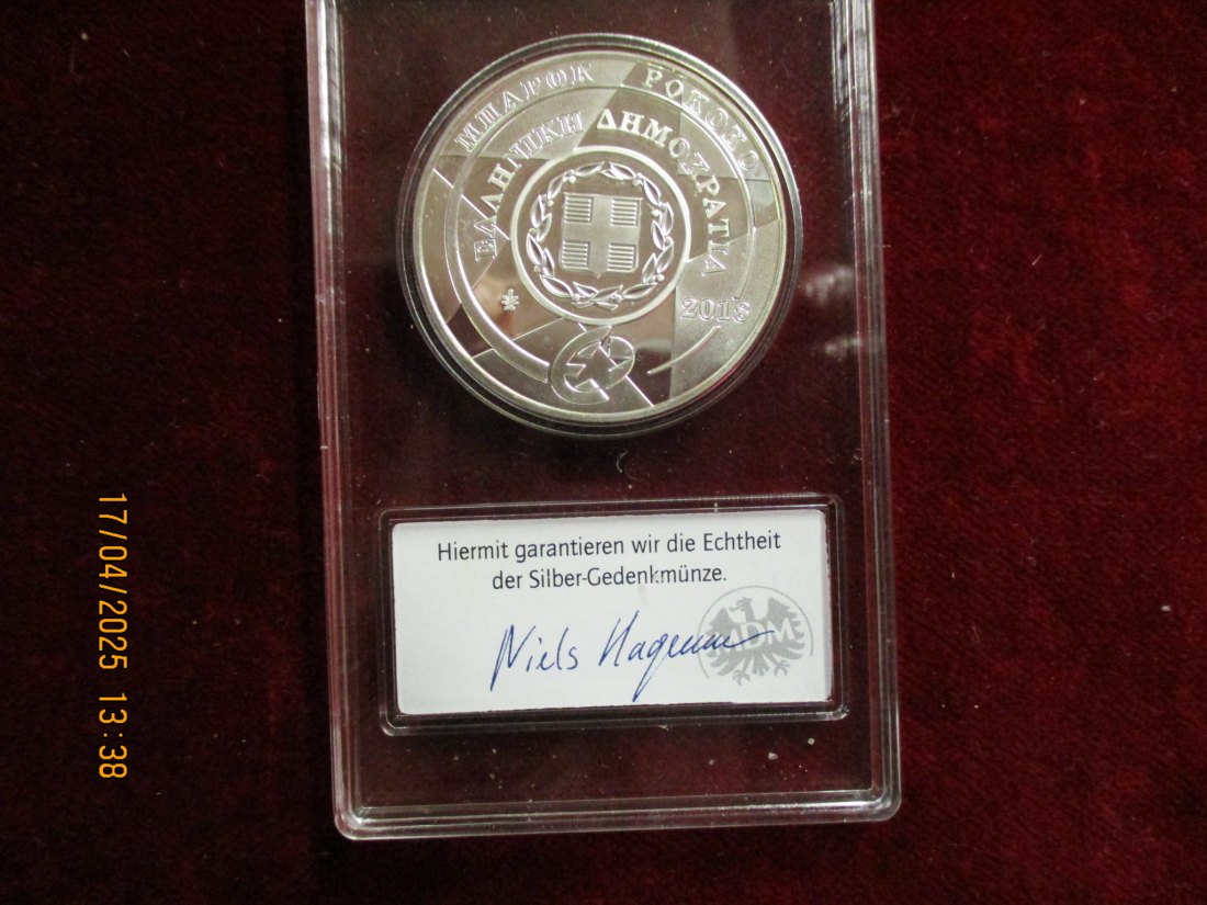 10 Euro Griechenland 2018 - 925er Silber - Gewicht: 1 Unze /1101087 - C2   