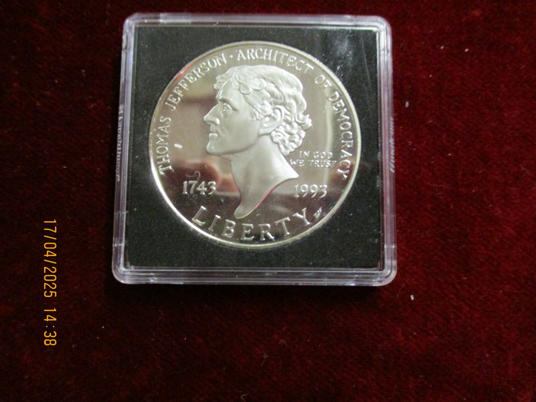  1 Dollar 1993 USA Silber siehe Foto / 1101087 - C3   
