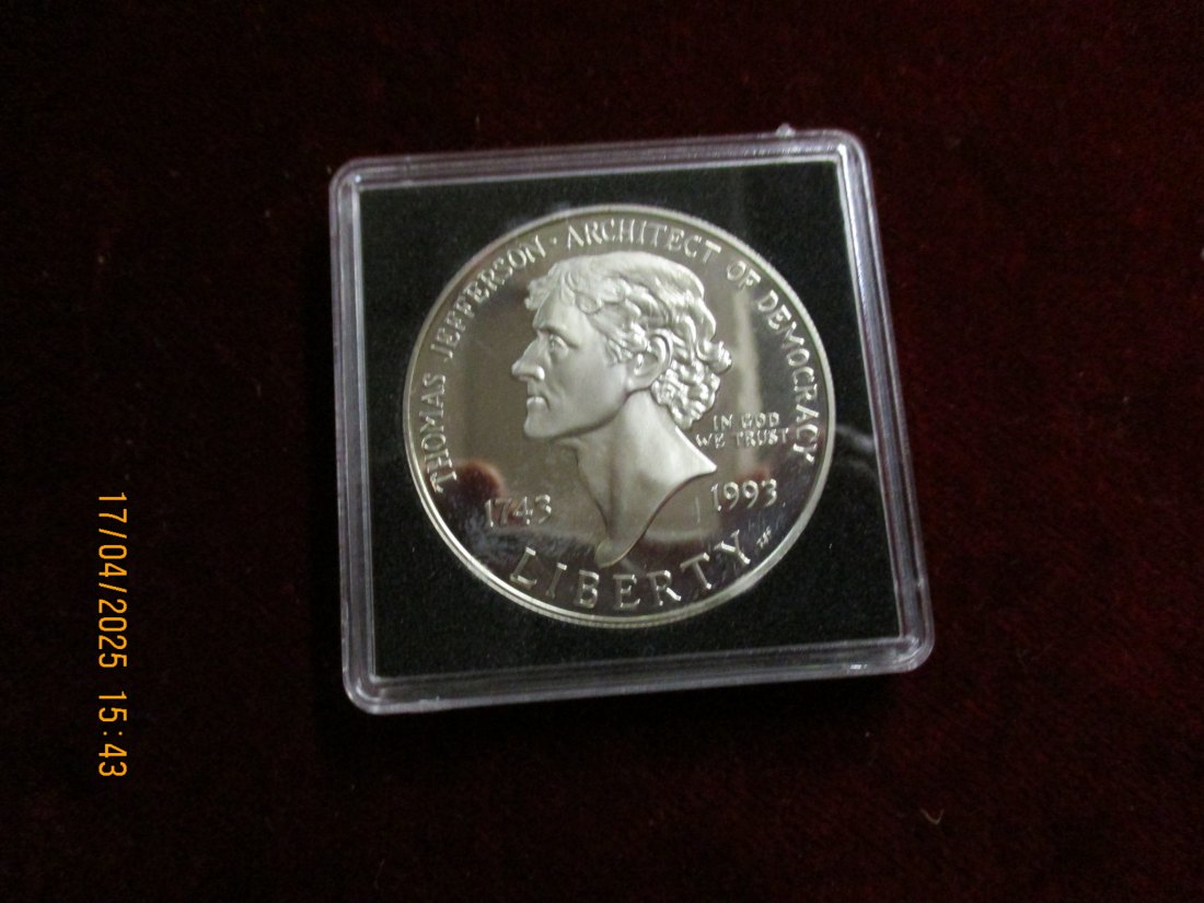  1 Dollar 1993 USA Silber siehe Foto / 1101087 - x7   