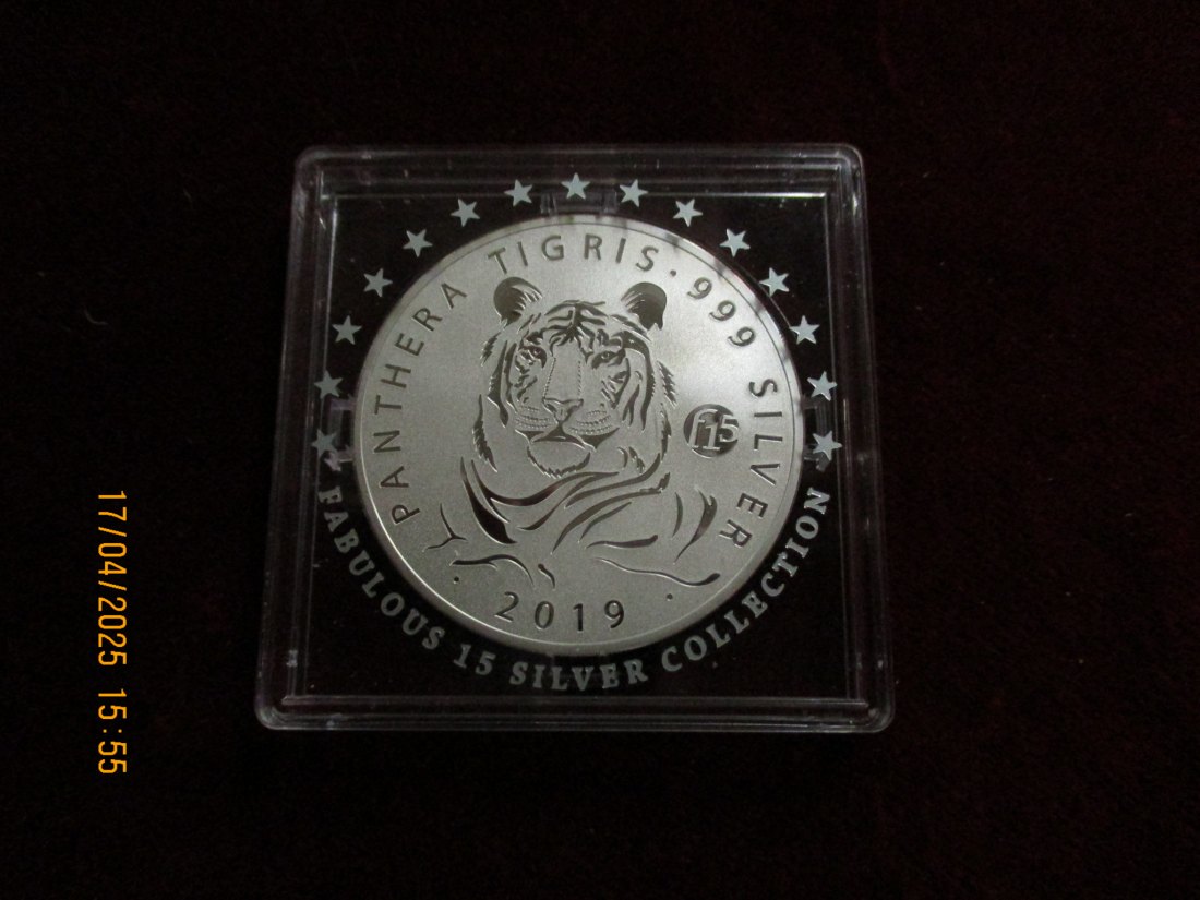  500 Kip 2019 Tiger 999er Silber 20 Gramm /1101087 - T1   