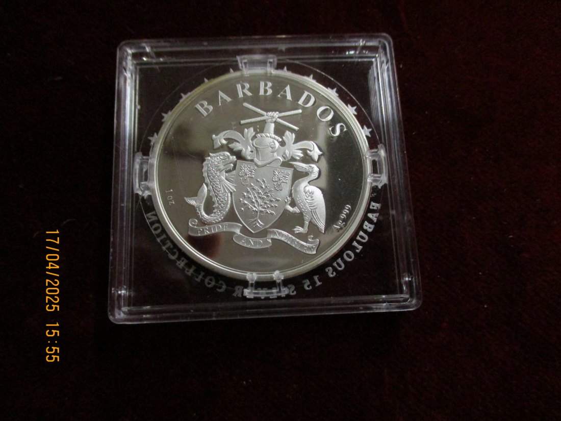  5 Dollars Barbabos 2019 Flamingo 999er Silber 31,1 Gramm /1101087 - T2   