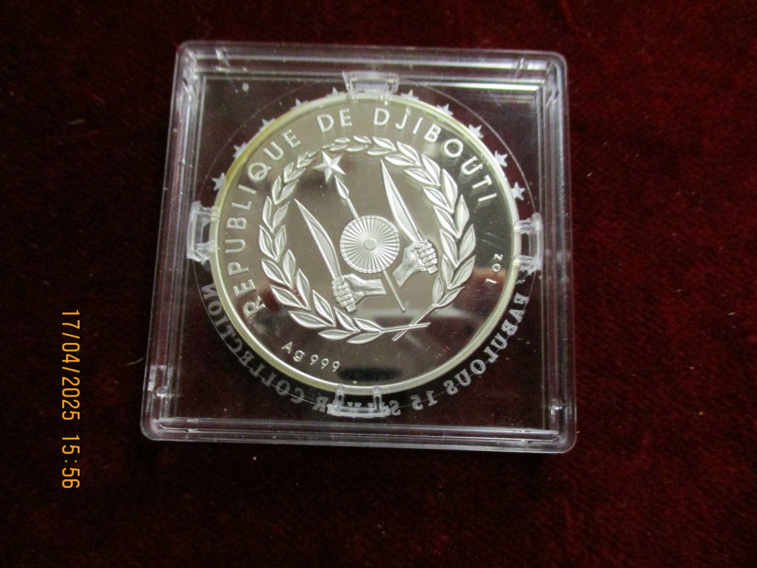  200 Francs Djibouti 2019 - 999er Silber 31,1 Gramm /1101087 - T3   