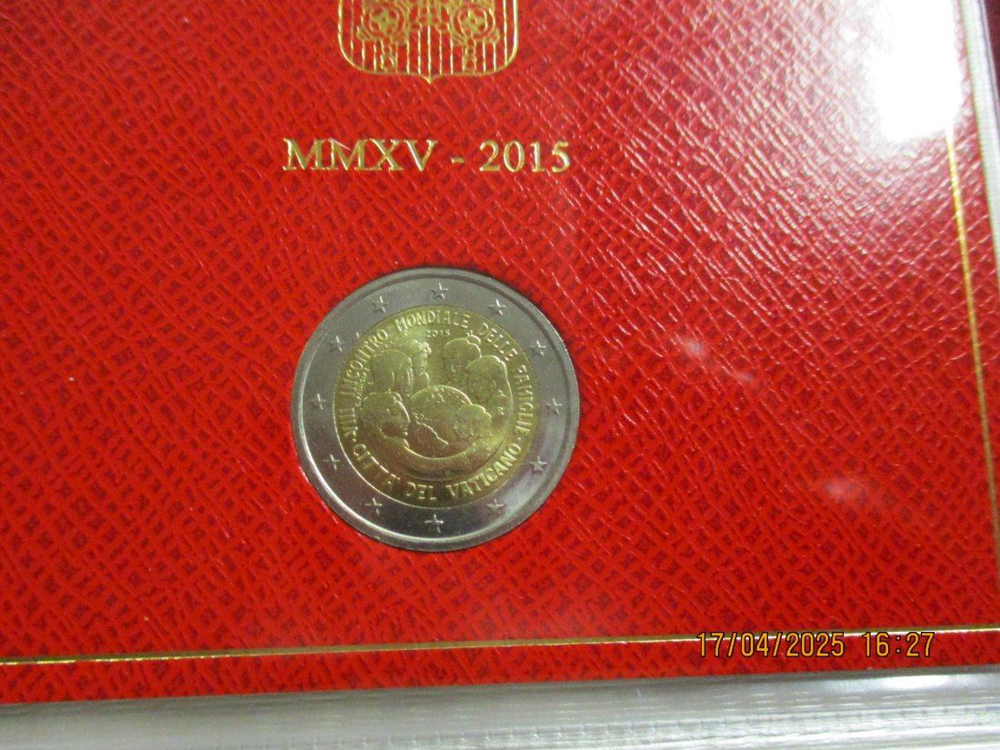  Vatikanstadt 2 Euro 2015 im Blister Weltfamilientreffen - 1101087   