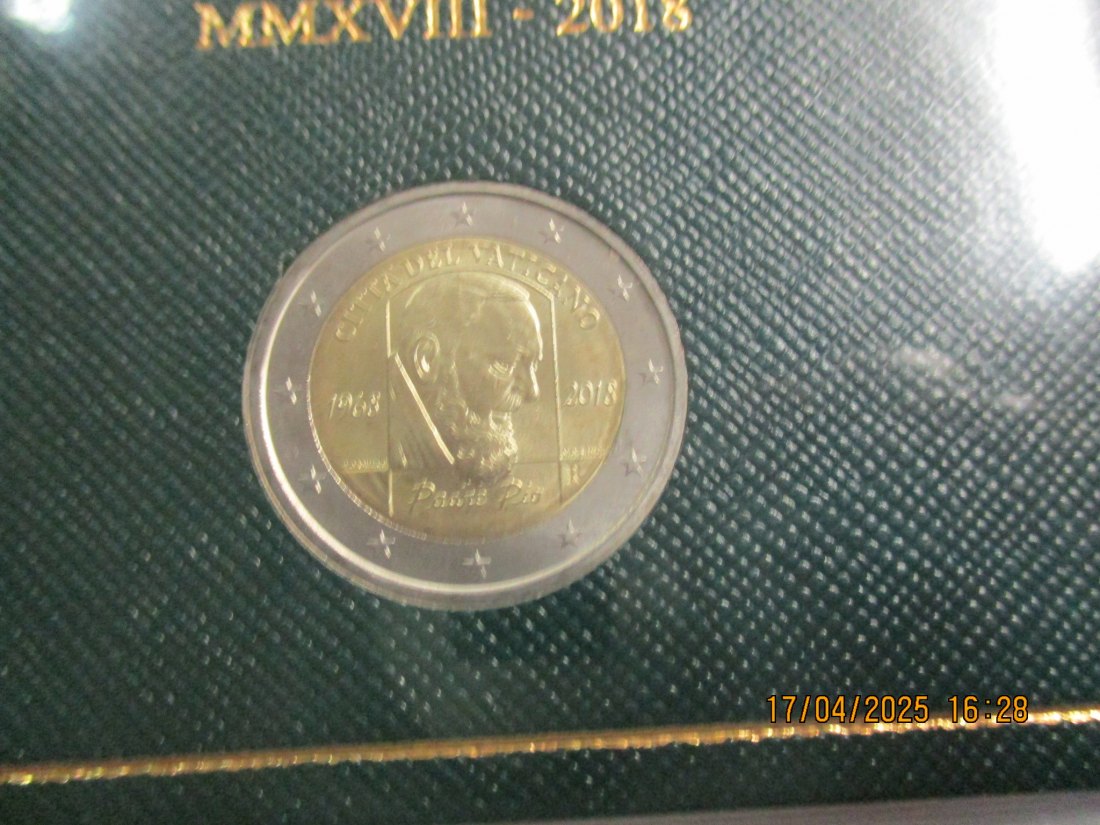  Vatikanstadt 2 Euro 2018 im Blister 50.Todestag von Pater Pio - 1101087   