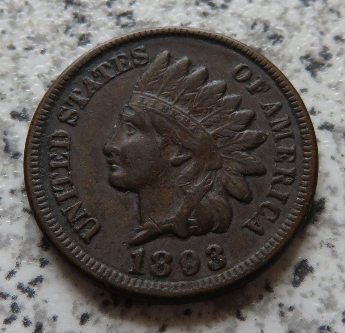  USA Indian Head Cent 1893, besser   