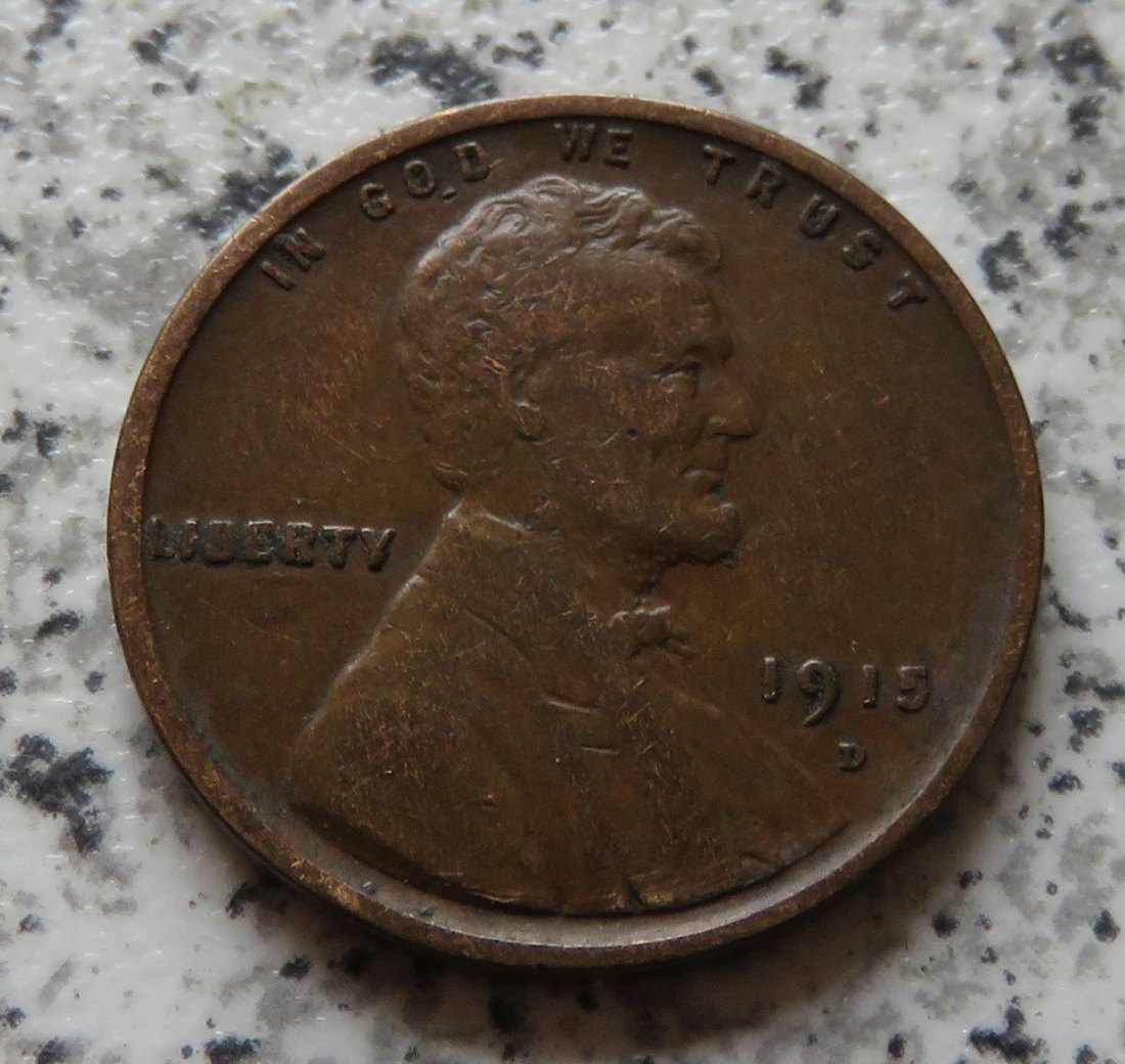  USA Lincoln Cent 1915 D   