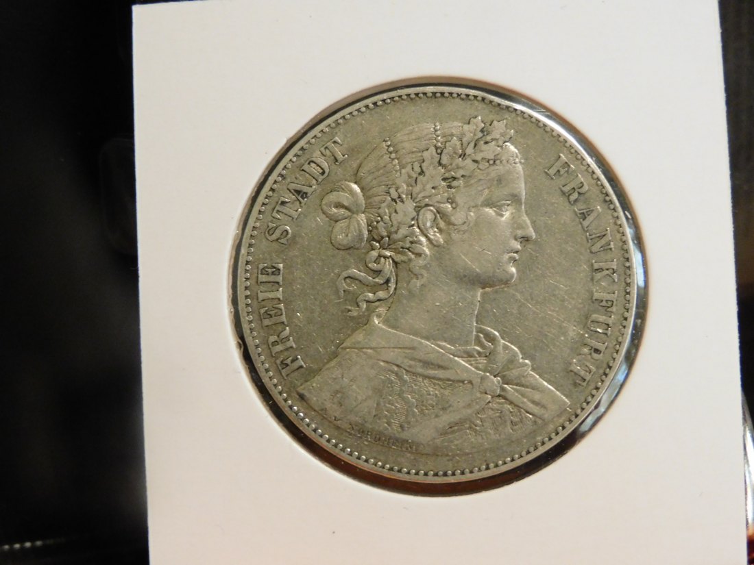 GERMANY 1 THALER 1859 FRANKFURT.GRADE-PLEASE SEE PHOTOS.