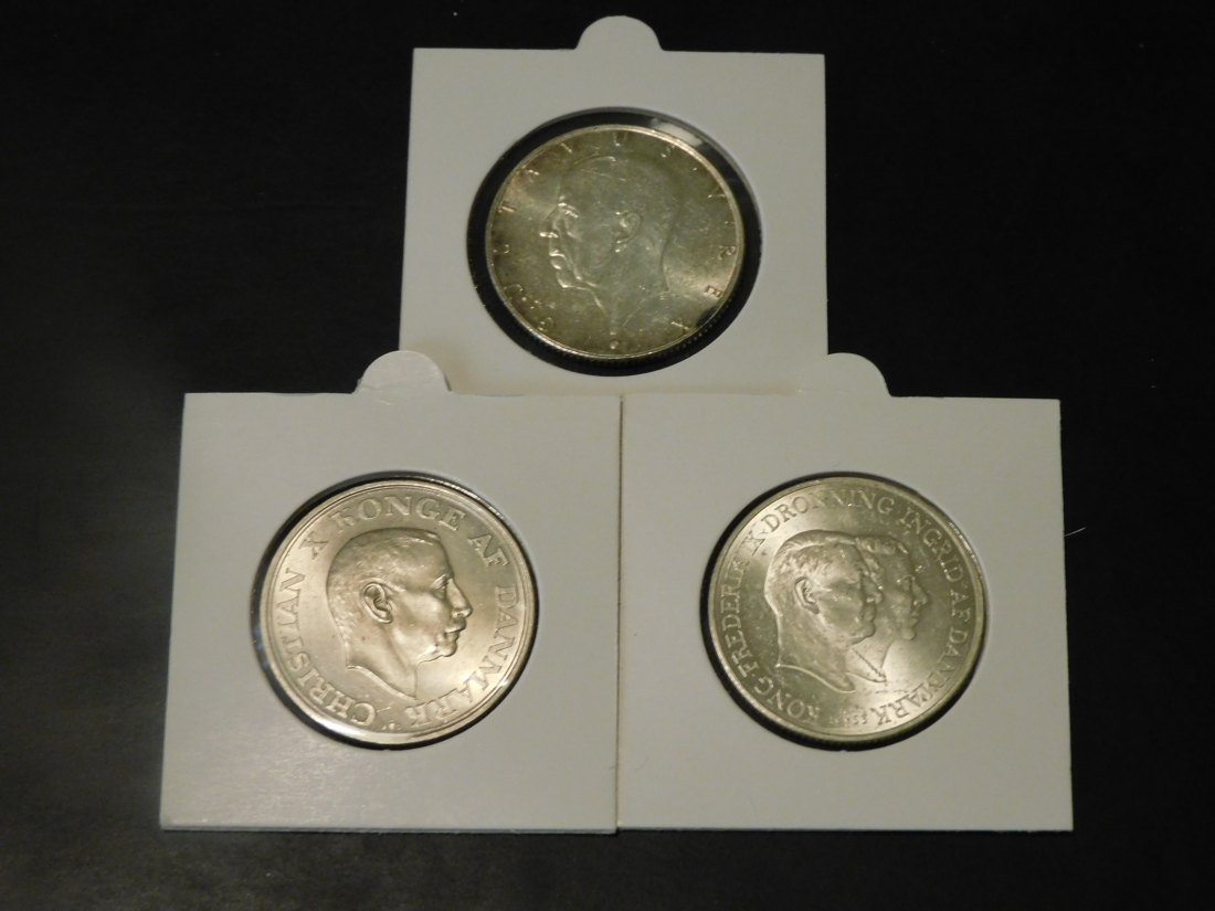 DENMARK-SWEDEN 2X 2 KRONER 19337-53- 2 KR.1938.GRADE-PLEASE SEE PHOTOS.
