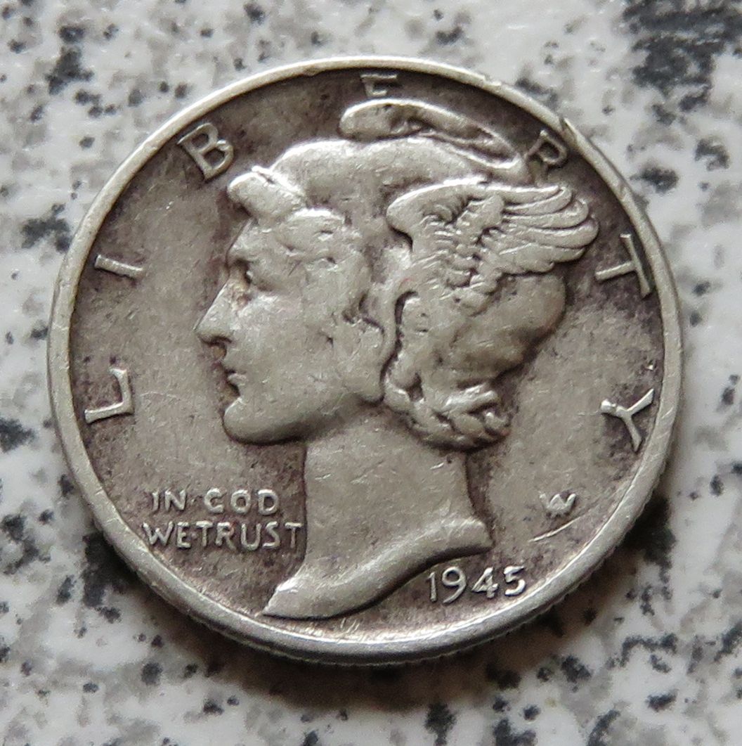  USA 10 Cents 1945 / USA 1 Dime 1945   