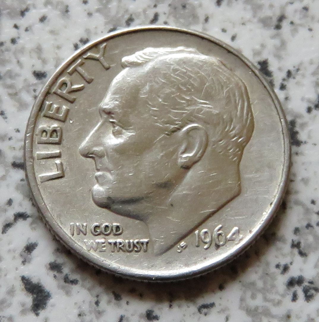  USA 10 Cents 1964 / USA 1 Dime 1964   