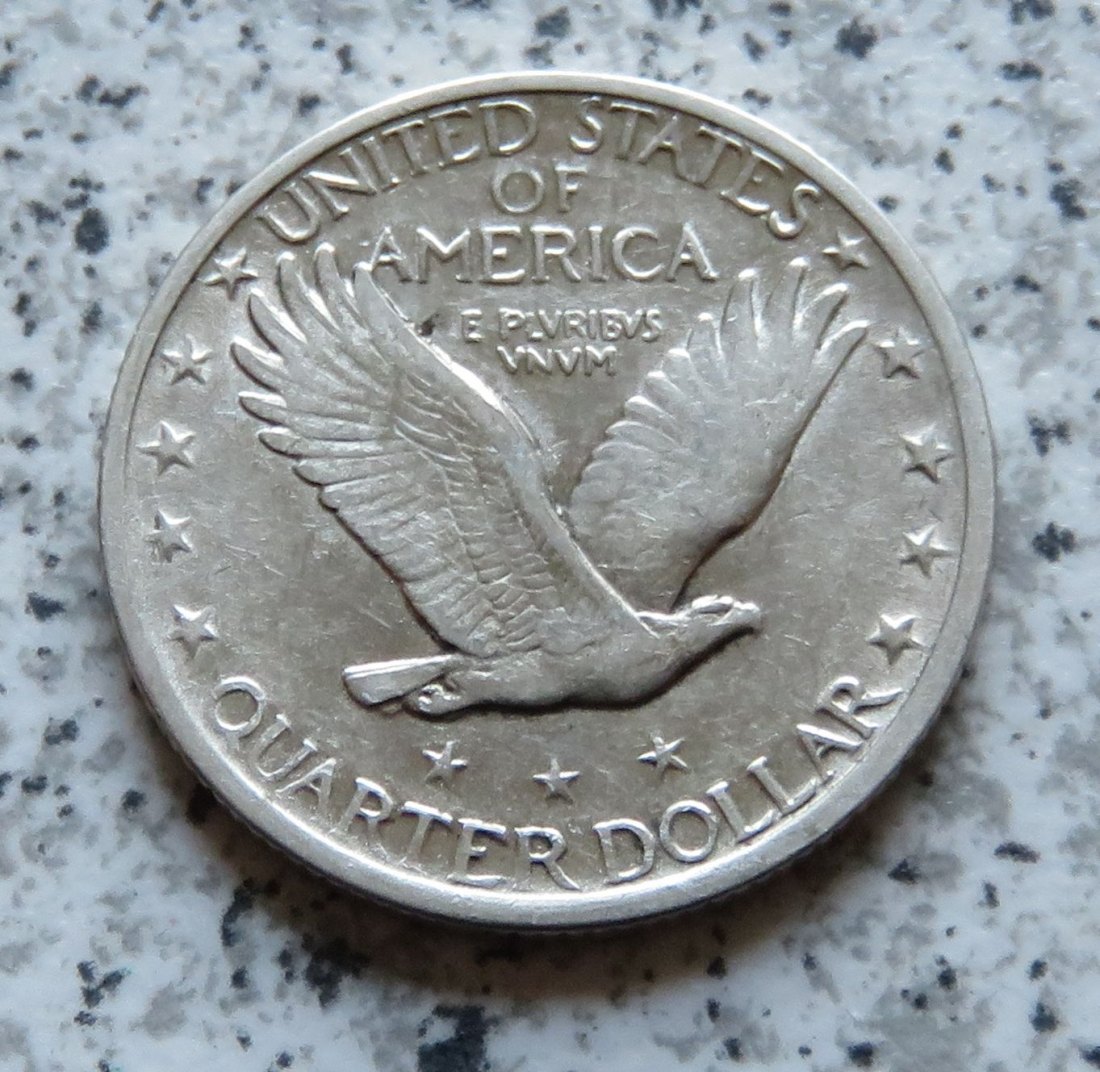  USA Standing Liberty Quarter Dollar 1919 / USA 25 Cents 1919   