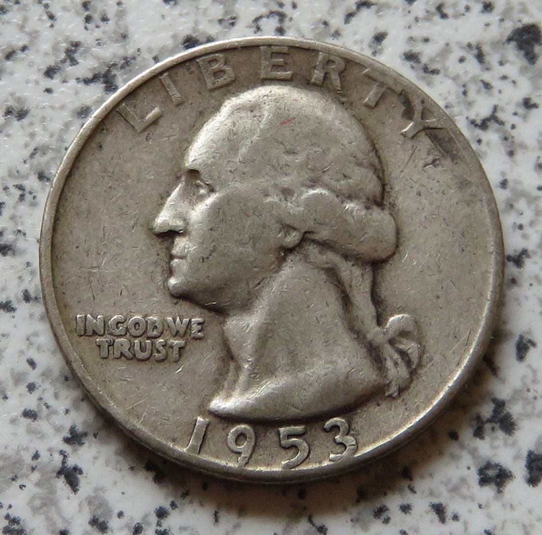  USA Quarter Dollar 1953 D / USA 25 Cents 1953 D   