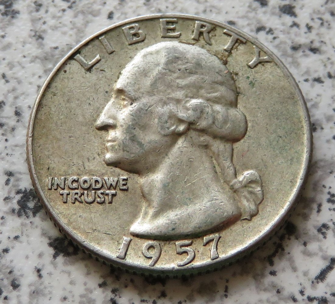  USA 25 Cents 1957 D / USA Quarter Dollar 1957 D   