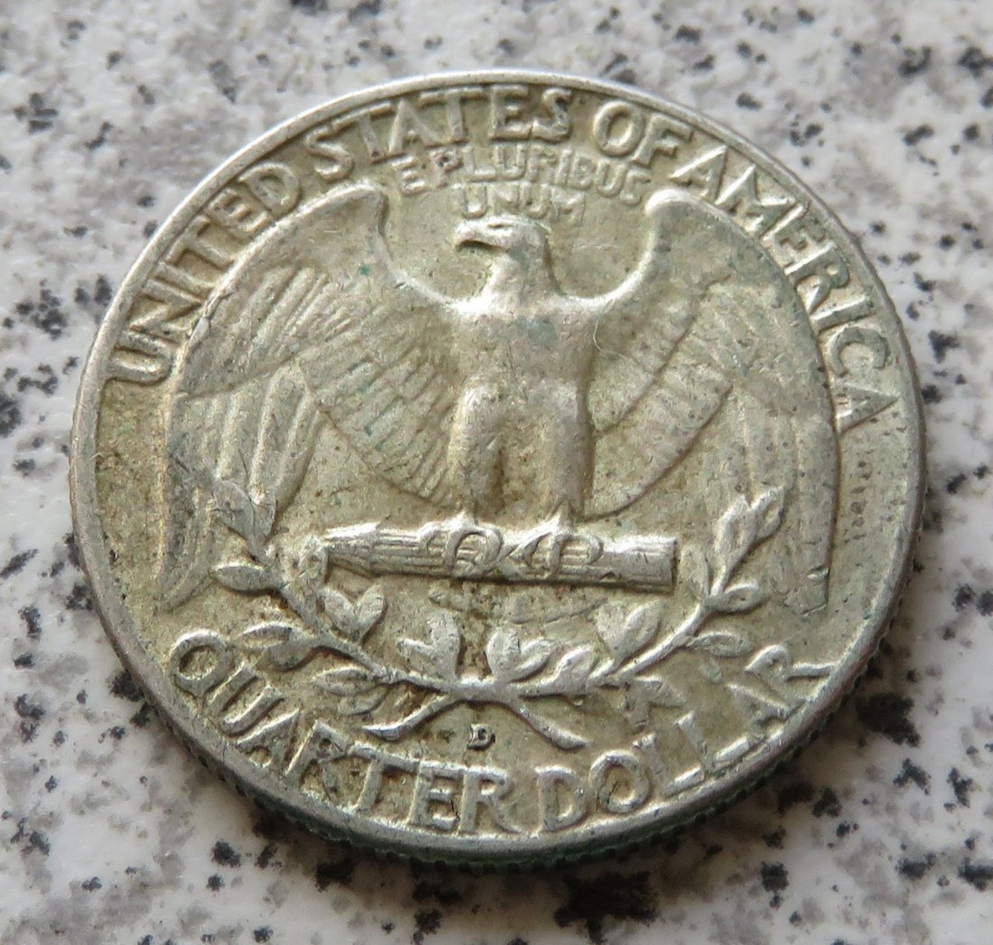  USA 25 Cents 1957 D / USA Quarter Dollar 1957 D   