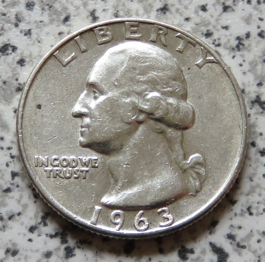  USA 25 Cents 1963 D / Quarter Dollar 1963 D   