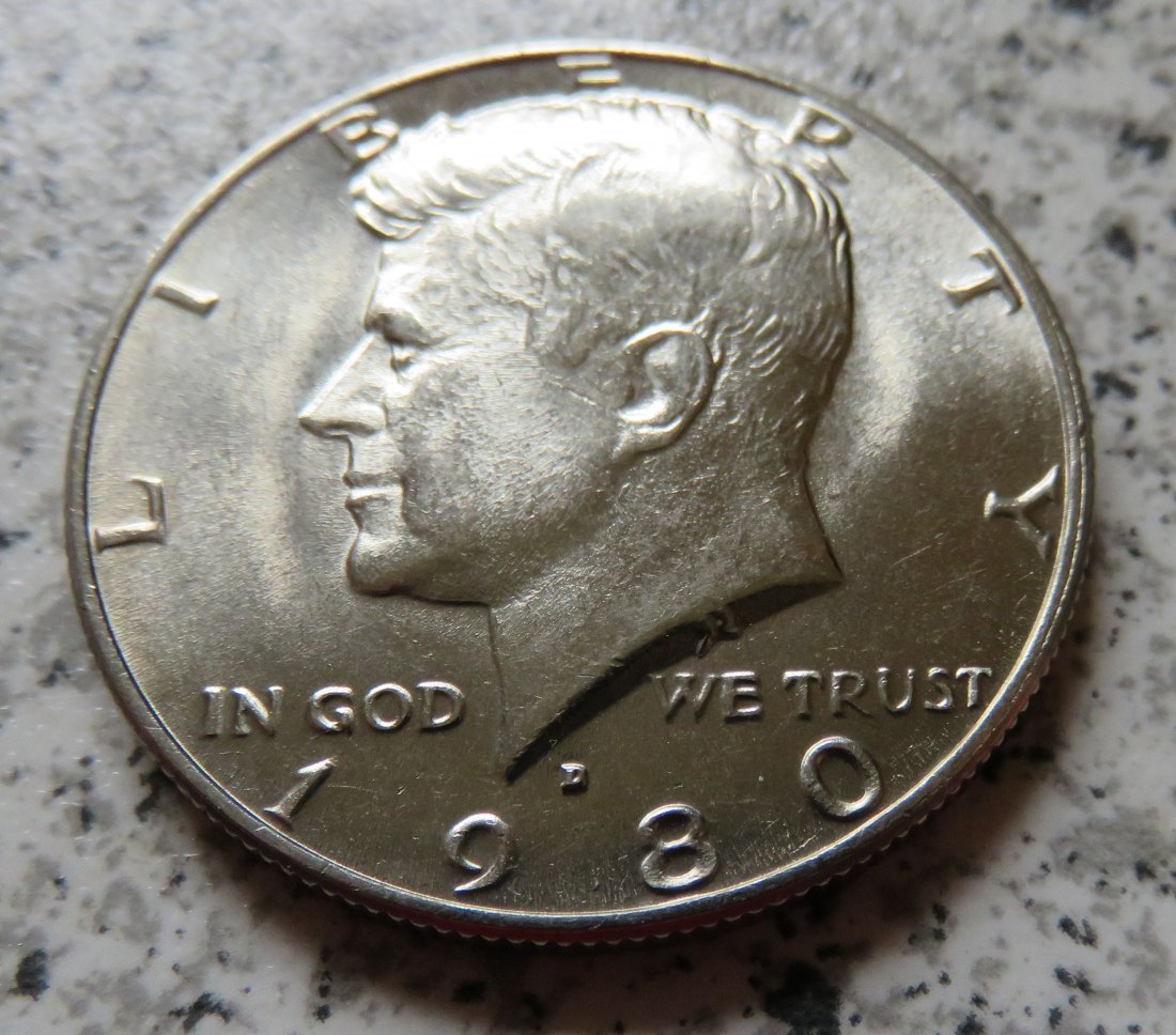  USA 1/2 Dollar 1980 D / Kennedy half Dollar 1980 D   