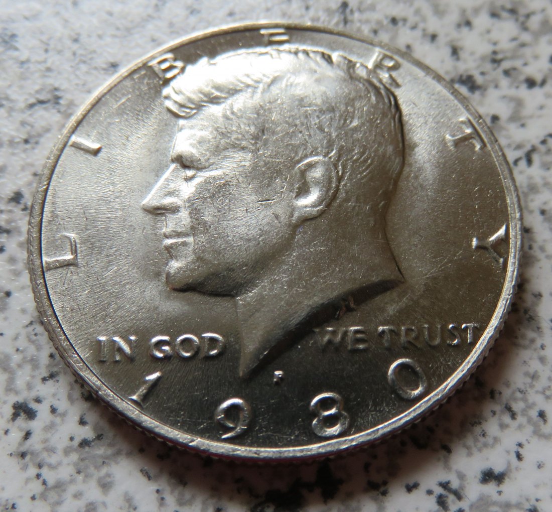  USA 1/2 Dollar 1980 P / Kennedy half Dollar 1980 P   