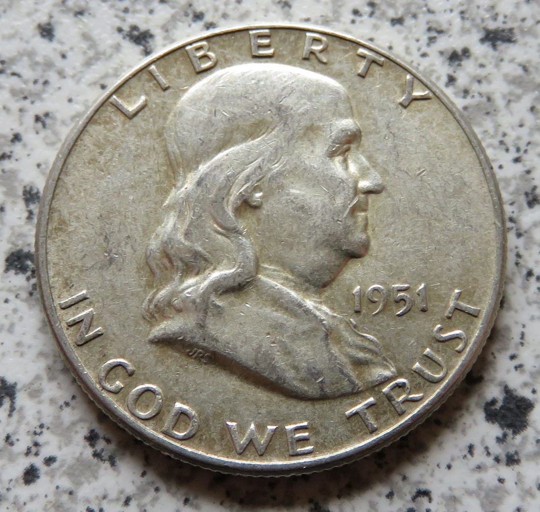  USA 1/2 Dollar 1951 / Franklin half Dollar 1951   